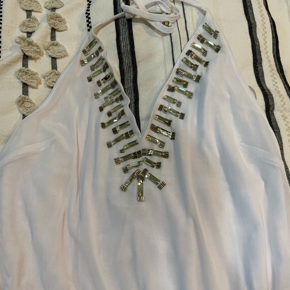 Bebe white top with crystals - Picture 3 of 6